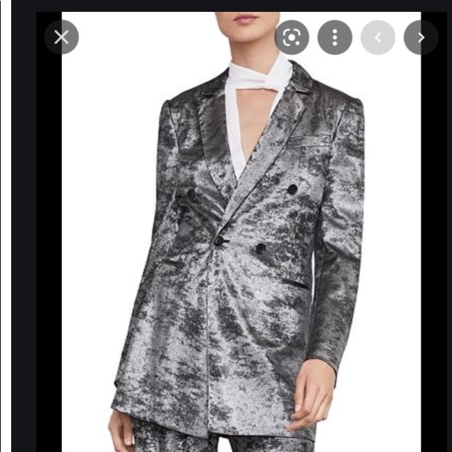 Bcbg Max Azria Metallic Menswear Inspired Jacket
